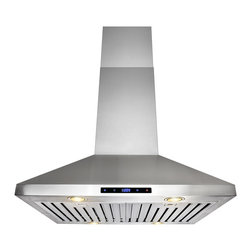AKDY - AKDY 30" Stainless Steel Island Mount Range Hood - Range Hoods And Vents