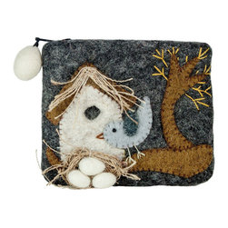 Wild Woolies (P) - Felt Coin Purse - Nesting Bird - Wild Woolies (P) - Products