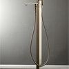 Kingston Brass Freestanding Tub Faucet With Hand Shower, Brushed Nickel