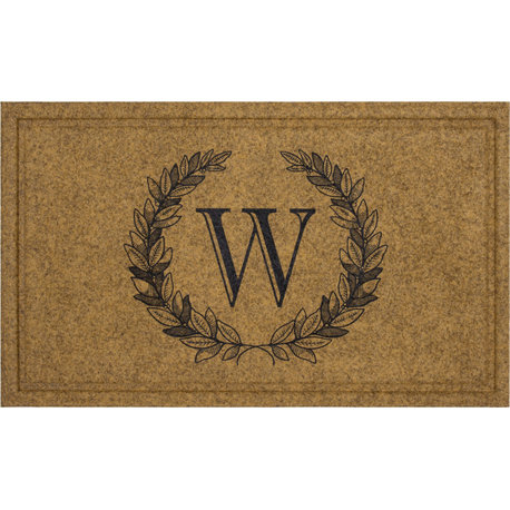 Mohawk Home Laurel Monogram W Natural 2' X 3' Door Mat