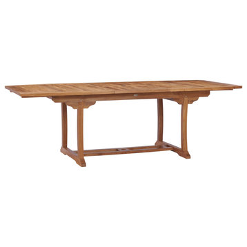 Teak Wood West Palm Semi Oval Patio Dining Extension Table