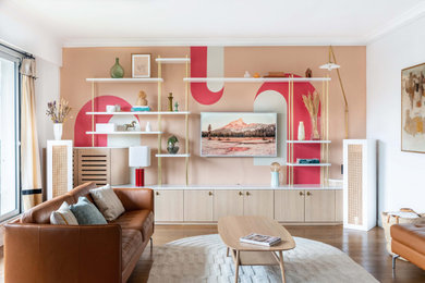 Réalisation d'un grand salon design.