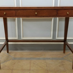 Oak Three Drawer Console - Console Tables