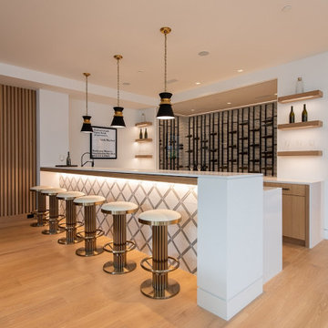 Mid Century Modern Basement Home Bar