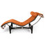 Gravity Aniline Leather Chaise Lounge, Caramel