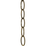 Progress Lighting - Accessory Chain 48" of 9 Gauge Chain, Aged Bronze - Customize your lighting design with the 48-Inch Aged Bronze Accessory Chain ideal for a variety of ceiling heights. 9-gauge of 48 inch accessory chain is available when you need extra chain for mounting to tall ceilings.