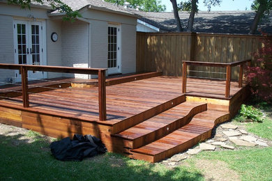 Trendy backyard deck photo in New York