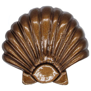 Seashell Cabinet Knob, Large, Lux Bronze