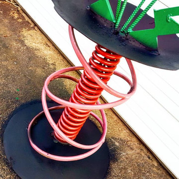 Whimsical garden art sculptures