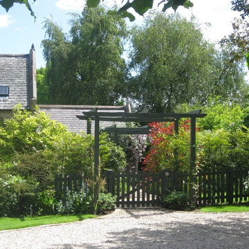 Pergola viewed from the newly installed off-street parking area