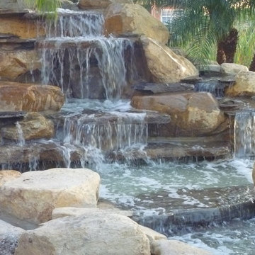 Rock Waterfalls in the Landscape