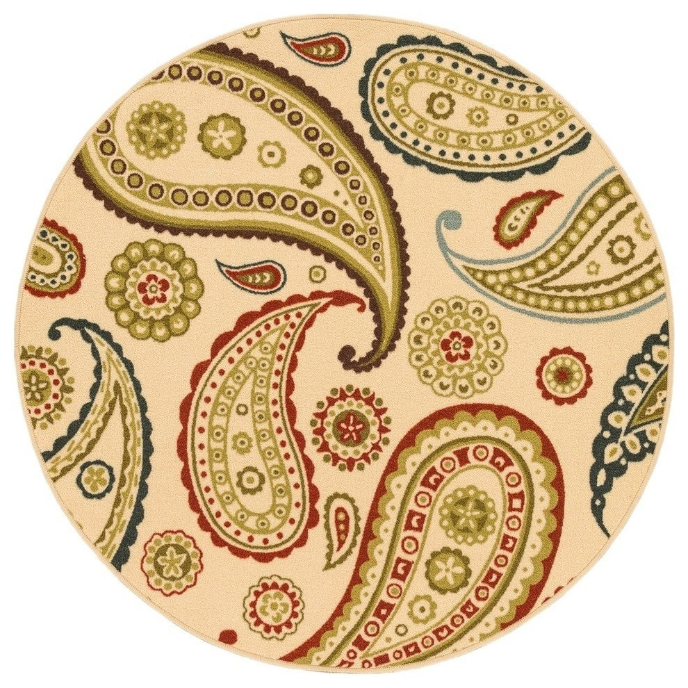 Well Woven Kings Court Flora Ivory Traditional Paisley Area Rug, 4'3 ...