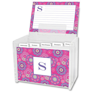 Recipe Box & Cards Nadria Single Initial, Letter S