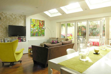 Trendy living room photo in London