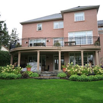 High decks over 6 feet above grade.