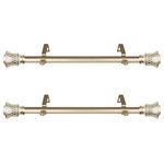 Central Design Products - Alina Side Curtain Rods 12-20", Light Gold - Central Design Products is thrilled to present our side curtain rods, which will add alluring style and refined touch to your window treatment and home decor. Add a nice touch to each side of your beautiful window to apply a modern and unique look in your living space.