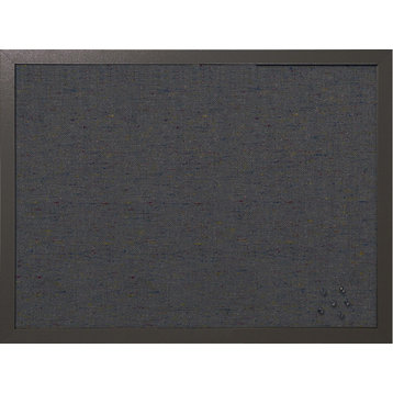 Black Fabric Bulletin Board, 18"x24", Black Mdf Frame