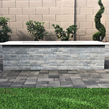 Falcon Landscapes Belgard Catalina Rio pavers & Mirage porcelain products.