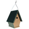 Wren, Chickadee and Warbler Chateau Bird House All Poly Light Brown/Green