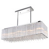 Spring Morning 10 Light Drum Shade Chandelier With Chrome Finish