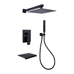 RBROHANT - Wall Mounted Pressure-Balanced Rainfall Shower System With Tub Spout RB0907 - Tub And Shower Faucet Sets