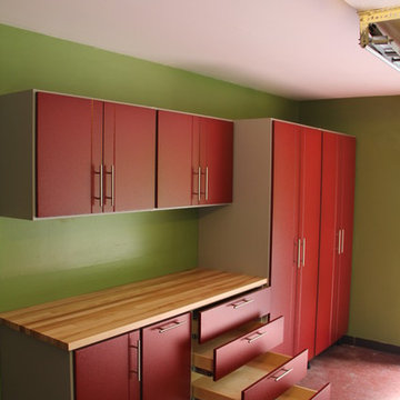 Redline Work Series Garage Cabinets, Slat Wall