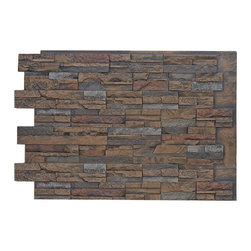 DURANGO FAUX STACKED STONE- 36"H x 48"W - Wall Panels