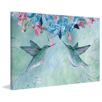 "The Singing Birds" Painting Print on Wrapped Canvas, 24"x16"