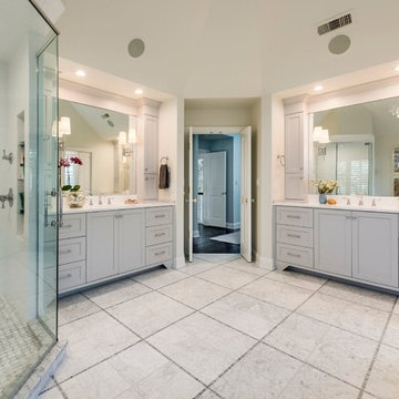 Hinsdale transitional master bath