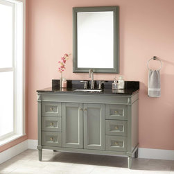 48" CHAPMAN VANITY FOR SEMI-RECESSED SINK - GRAY - Bathroom Vanities And Sink Consoles