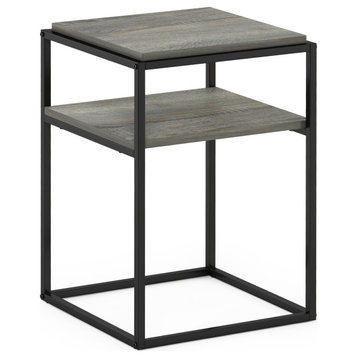 Furinno Moretti Modern Lifestyle Stackable Shelf, 2-Tier, French Oak Gray