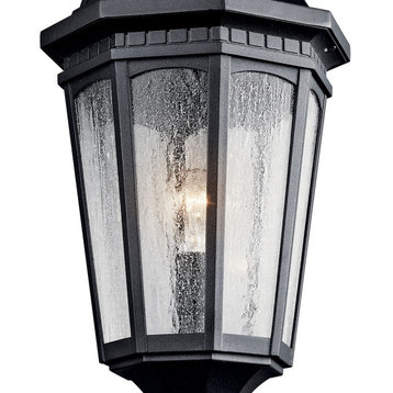 Kichler Courtyard 1 Light Outdoor Post Lantern in Textured Black