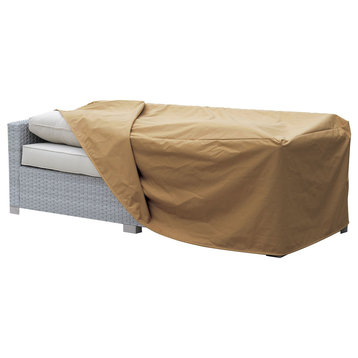Benzara BM183735 Waterproof Fabric Dust Cover for Outdoor Sofa, Light Brown