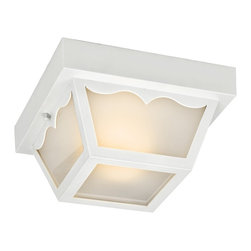 Kichler Lighting 11027WH 2 Light Flush Fluorescent Outdoor Close Light - Flush-mount Ceiling Lighting