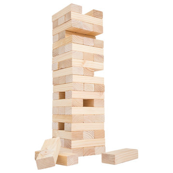 Classic Giant Wooden Blocks Tower Stacking Game, Outdoor Yard Game by Hey! Play