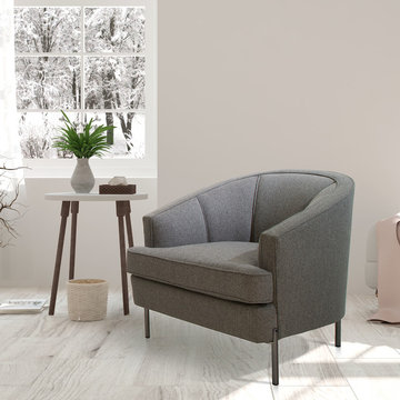 Chic Home Astoria Club Chair, Dark Gray