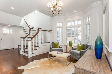 Living room - contemporary living room idea in New York