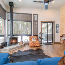 Fireplace at cabin