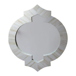 Dove Bone Inlay Mirror Frame - Picture Frames