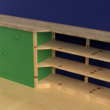 Kitchen shelving unit, Pine