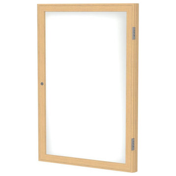 Ghent's Ceramic 36" x 24" 1 Door Enclosed Mag. Whiteboard in White