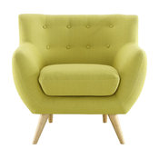 Remark Upholstered Fabric Armchair, Wheatgrass