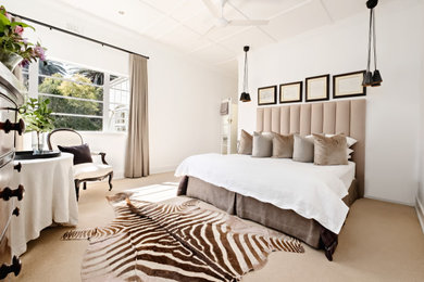 Example of a french country bedroom design in Other