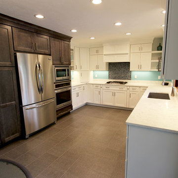 White Icing and Smoke Cabinets with Viatera Quartz Countertop ~ Medina, OH