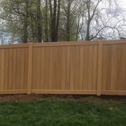 Wood Grain PVC Fence - Home Fencing And Gates