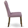 Gallatin Parson Chair, Distressed Jacobean 418 Leg, Dahlia Color, Set of 2
