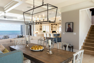 Inspiration for a coastal dining room remodel in Miami
