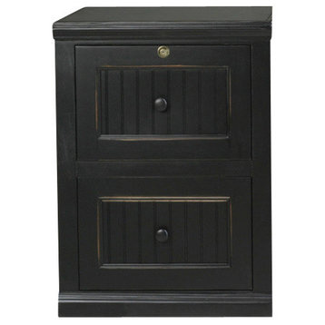 Eagle Furniture Coastal 2-Drawer File Cabinet, Smokey Blue