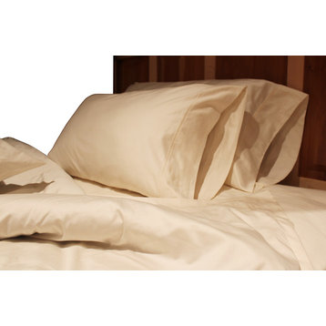 Sleep & Beyond Organic Cotton  Ivory Pillow Case, Set of 2, King 20"x40"