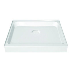 Maax 32" x 32" x 5" Square Single Threshold Center Drain Acrylic Shower Base 105 - Shower Pans And Bases